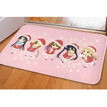 Kawaii Anime Merry Christmas K-ON Girls Print Flannel Carpet 40cm*59cm Cute Living Room Rug Soft Plush Indoor Doormat alfombra (4)