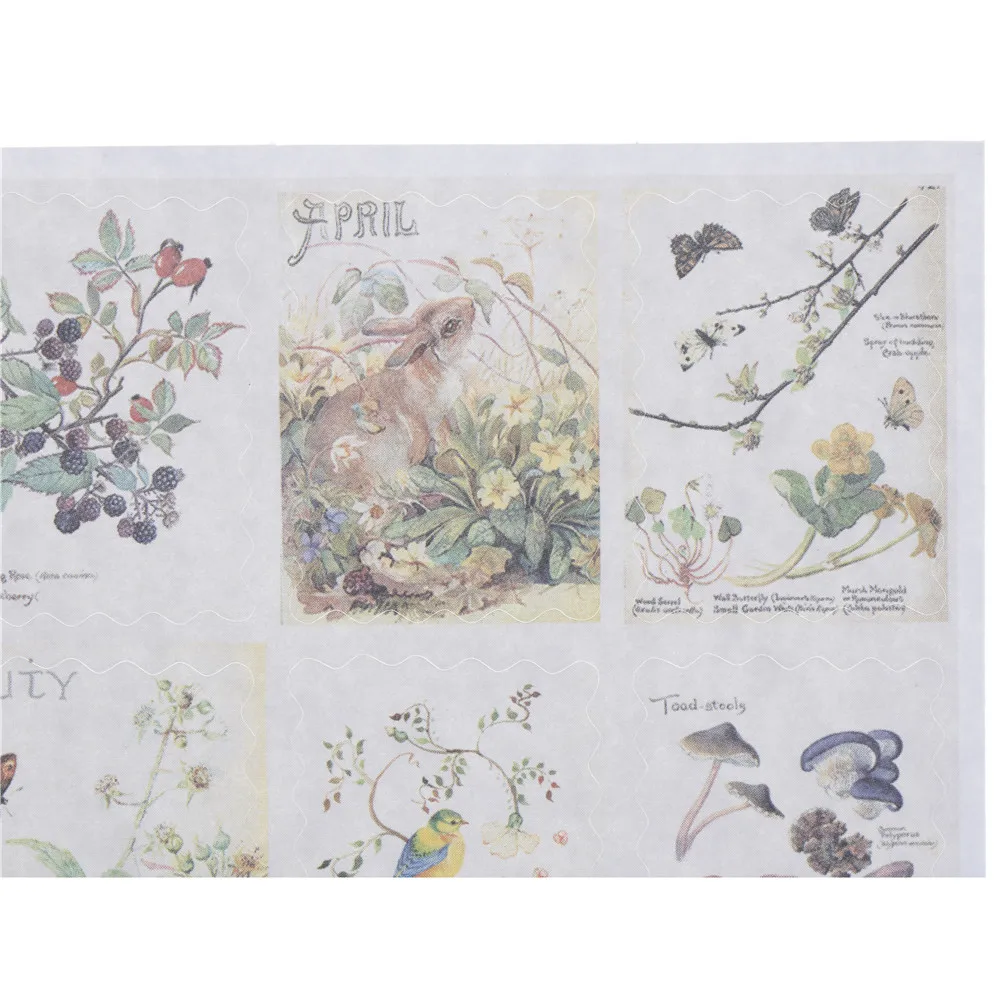 

24pcs Kawaii Adhesive Hand-Painted Flower Plants Stickers DIY DecorationDiary Stickers Office school supplies