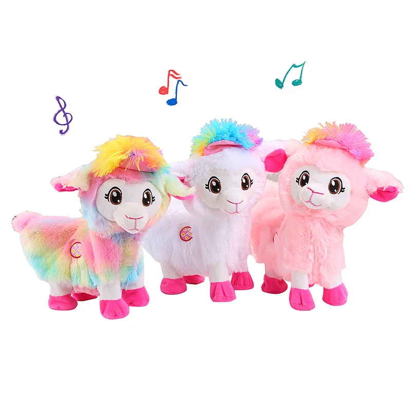 Плюшевые электрические игрушки детская кукла Alpacas музыкальная забавная игрушка