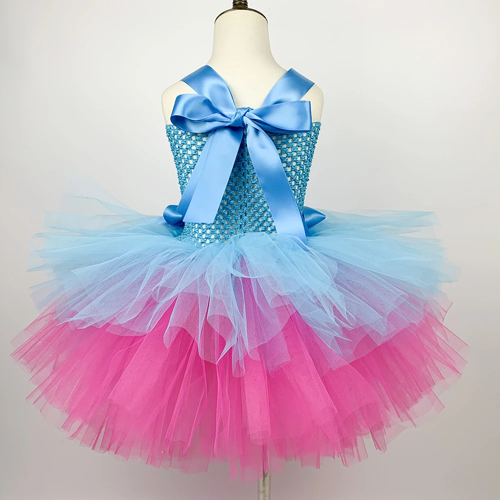 Платье-пачка с мотивом троллей детское платье принцессы волшебные эльфы костюм