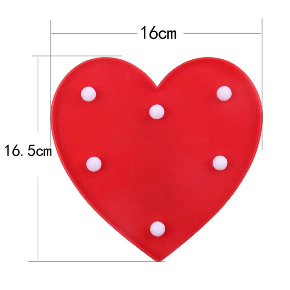 

SOLLED LED Heart Love Shape Decorative Lamp Night Light For Valentine Birthday Gift