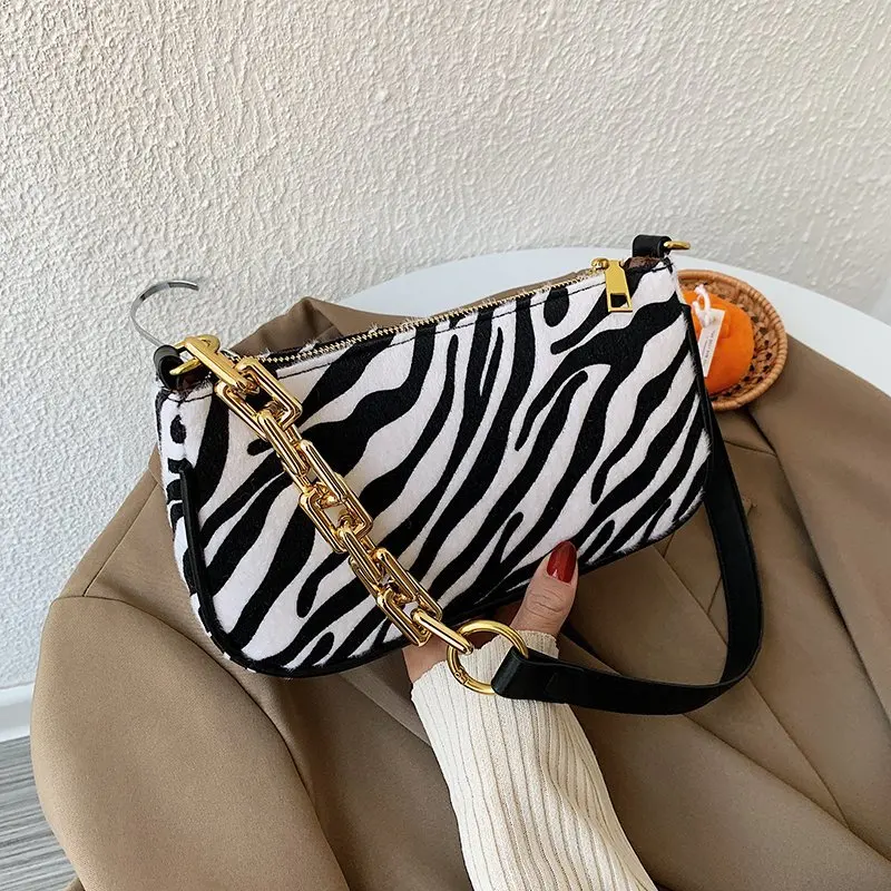 

2021 Women's Bag Leather Small Shoulder Bag Women Leopards Pattern Retro Armpit Shoulder Purse And Hand Bag Vintage Female Bolso