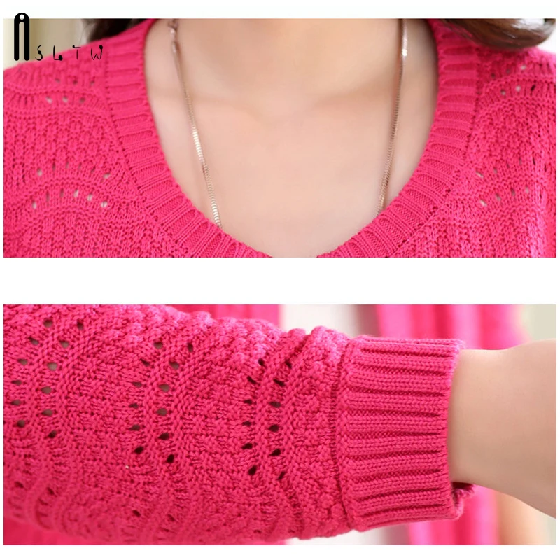 ASLTW Female Cardigan Sweaters Spring And Autumn Long Sleeve Hollow Knitwear Coat Sweater For Women |
