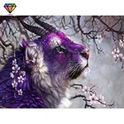 Алмазная 5D Вышивка XUEQIXIAOZU, полноформатная абстрактная вышивка с изображением животных, для творчества, мозаика из страз, для украшения подарка