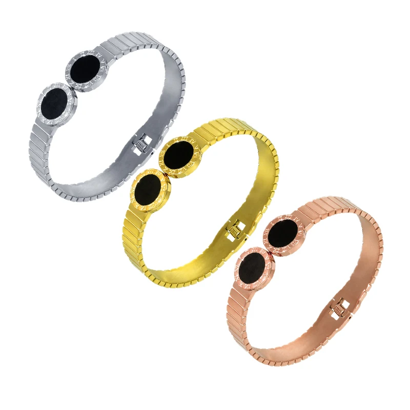 Женский браслет черный корпус римские цифры титановая сталь африканская