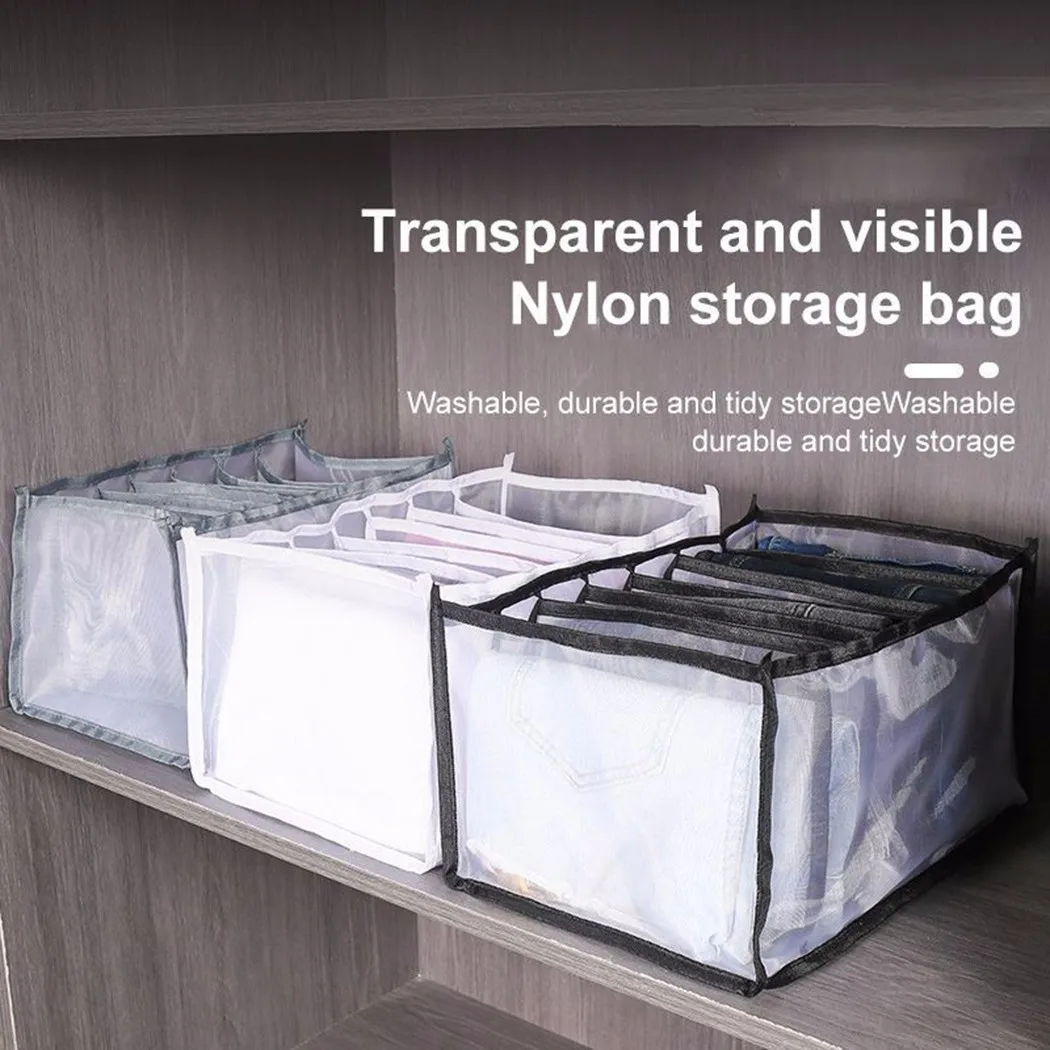 

Underwear Storage Box Foldable Bra Panties Separated Lattice Finishing Box Jeans Foldable Bra Compartmentalized Check Box