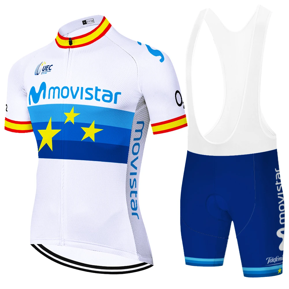 2021 команда Movistar Велоспорт Джерси 12D велосипедные шорты MTB Ropa Ciclismo мужская