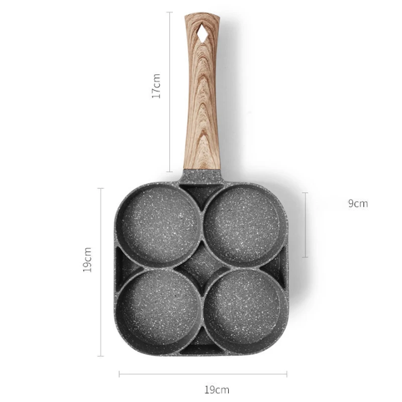 Кухонная жареная сковорода с 4 отверстиями для яиц форма жареных антипригарная