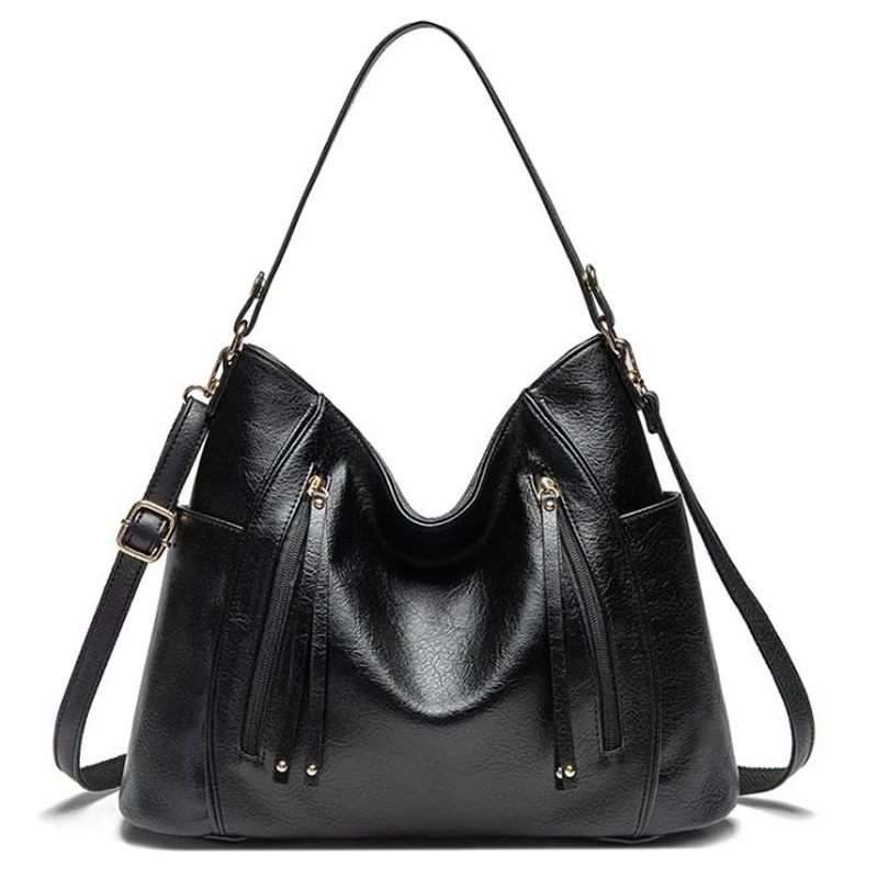 

Винтажная мягкая кожаная сумка Hnad, женские Наплечные сумки из натуральной искусственной кожи, сумки через плечо для женщин, женская Бостонс...