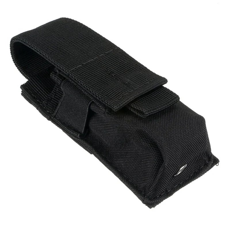 BK Тактическая M5 сумка для фонарика Molle Одиночная Пистолетная обойма Сумка военный факел чехол охотничий страйкбол инструмент для повседневного ношения нож световая кобура - Цвет: BK