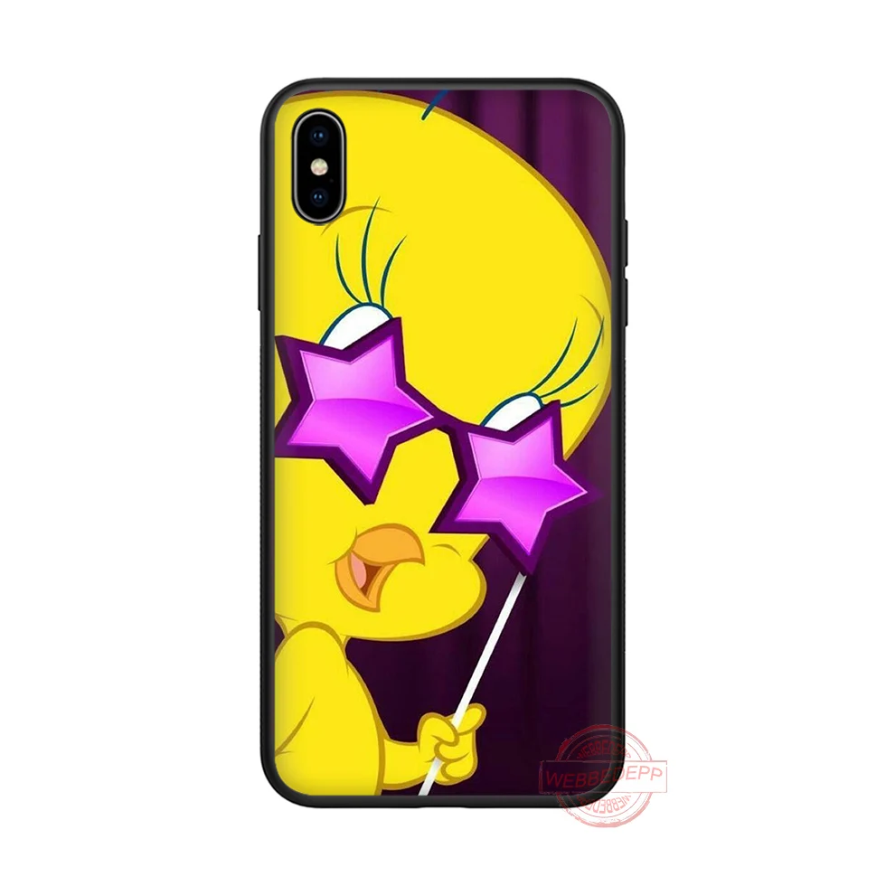 WEBBEDEPP Tweety Yellow Bird Soft Silicone TPU Phone Case for iPhone 5 6 7 8 Plus X XS XR Max 11 11peo 11proMax |