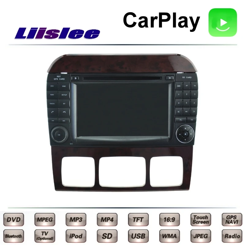 Для Mercedes Benz S W220 1998 ~ 2006 LiisLee Автомобильный мультимедийный телевизор DVD GPS Радио Carplay