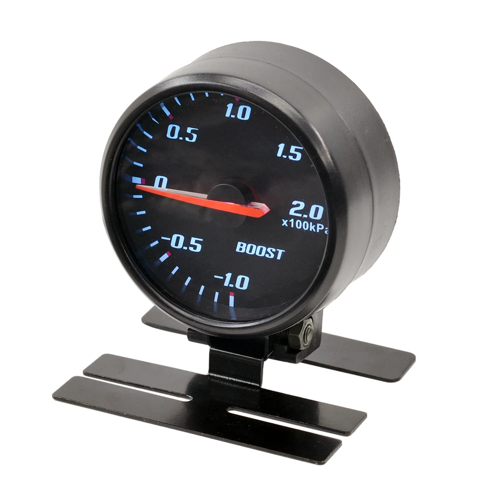 Фото Dragon 60MM Black Panel Blue Light Racing Modification Auto Turbo Charged Car Boost Turbine Gauge Meter Instrument Free Shipping №3
