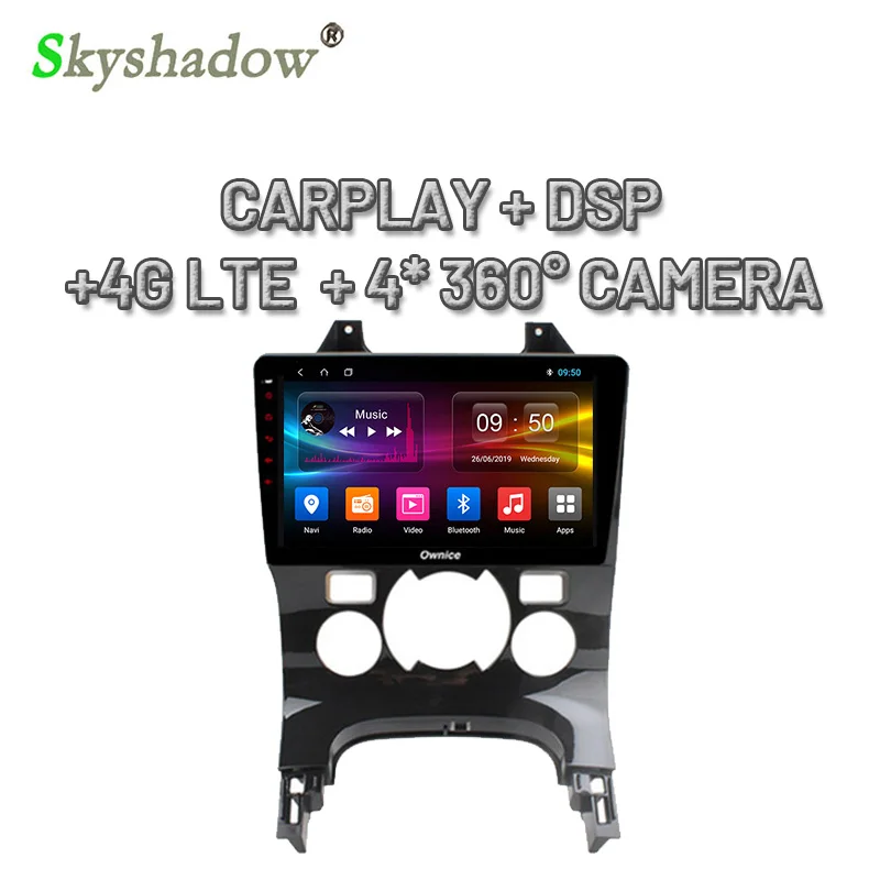 DSP IPS panoramic camera Android 9.0 4G+64G Car DVD Player GPS map RDS Radio Bluetooth WIFI for Peugeot 3008 2010 2011 2012 2013 |