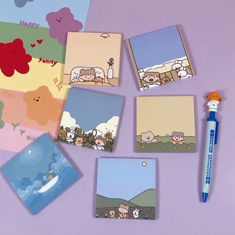 60 листов бумажный блокнот для девочек креативный мультяшный записей дневник