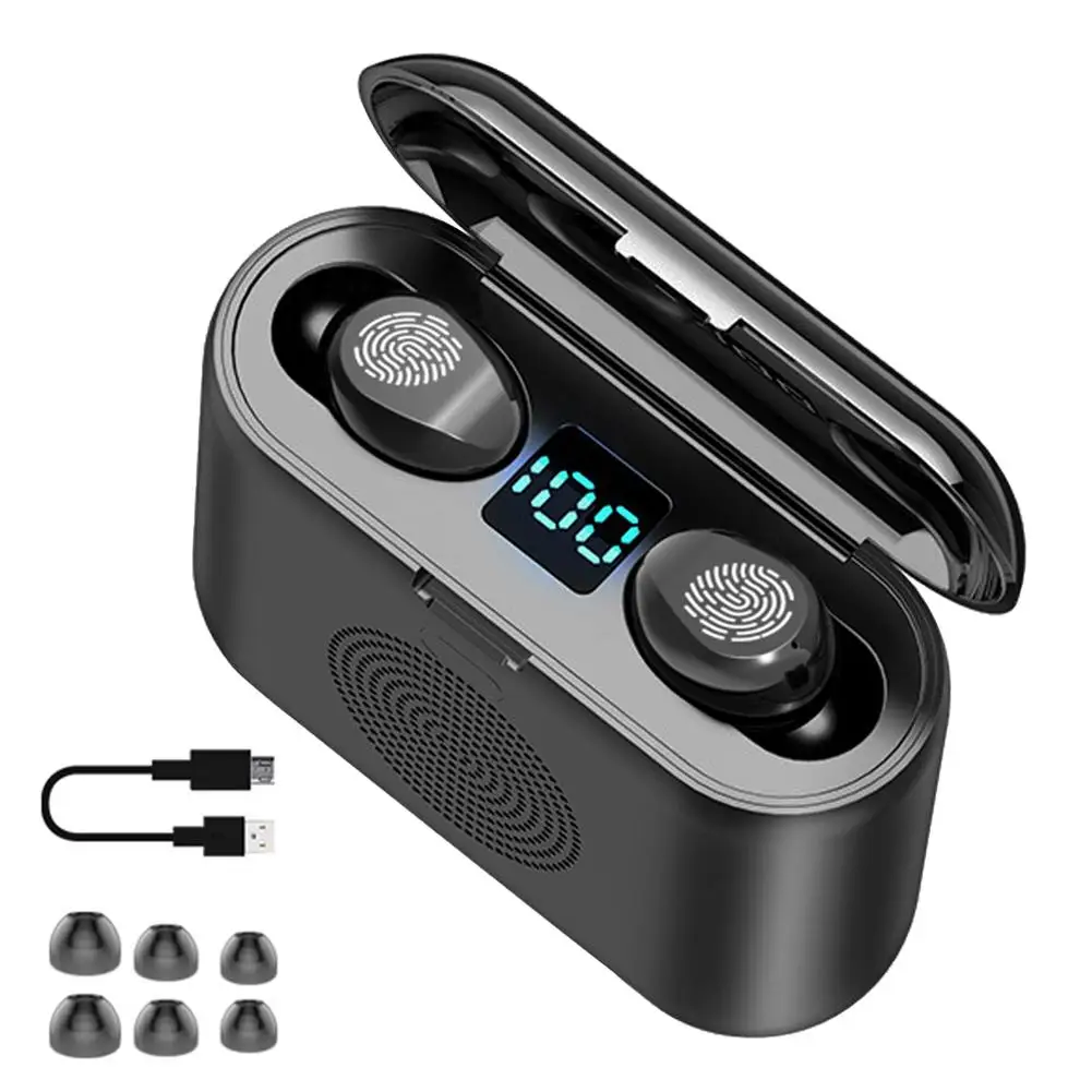 F9 мини-наушник Bluetooth TWS 5 0 сенсорная Спортивная стерео Беспроводная гарнитура 6D