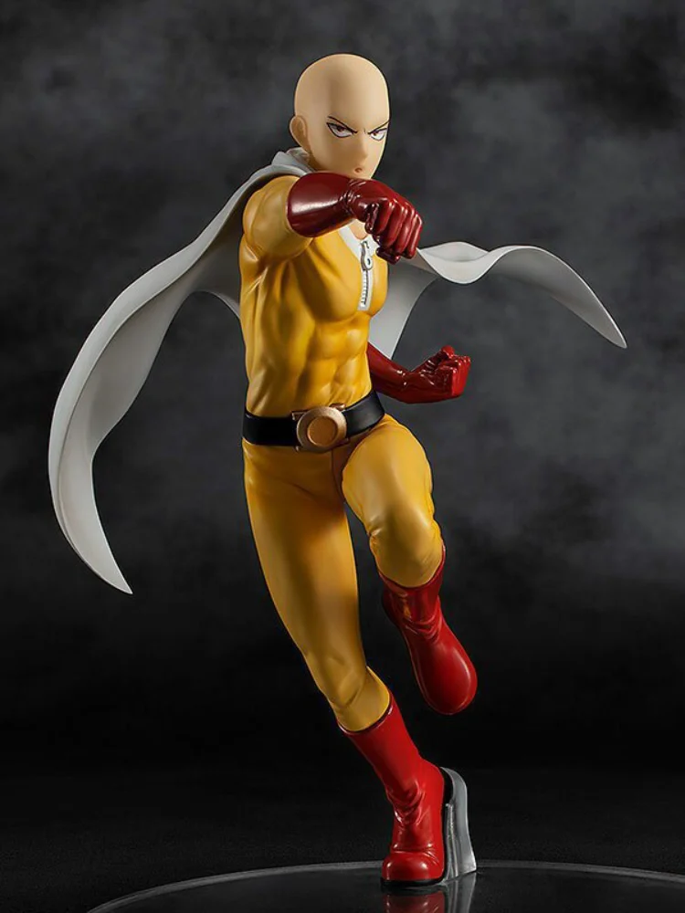 

18CM Japanese Anime One Punch Man Saitama Hero Costume Ver. Genos PVC Action Figure Collection Model Toys Doll Gift Brinquedos