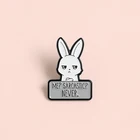 Безравнодушный женский рюкзак из мультфильма, саркастический кролик, трендовый лацкан, ювелирные изделия, подарок для друзей