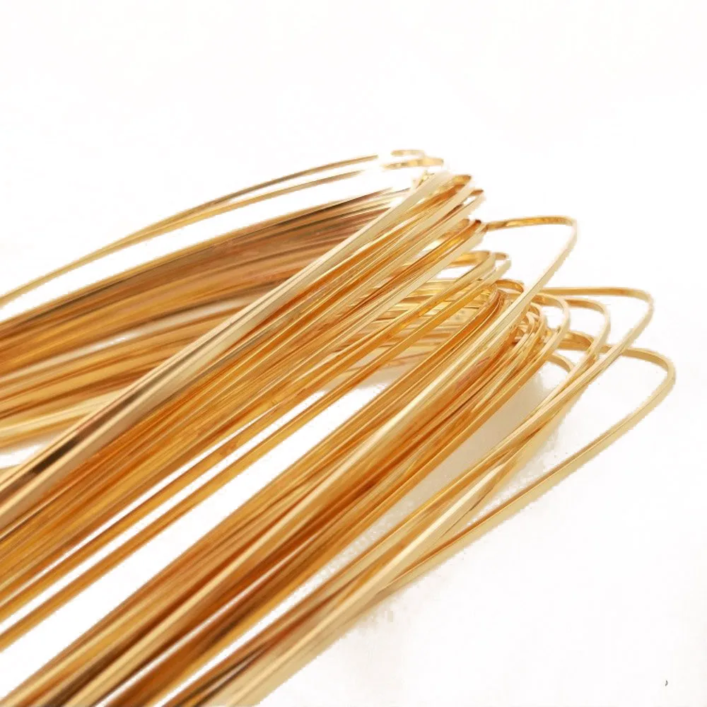 Медная проволока для изготовления ювелирных изделий 1 метр 14 к позолота