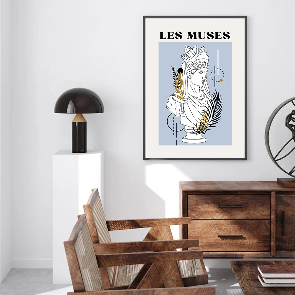 

Statue Myth Poster Artwork Canvas Painting Abstract Art Print Les Grands Greek Goddess Wall Picture For Living Room Home Decor