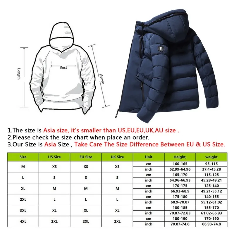 

Thick Warm Winter Parka Men Fleece Hooded Men Winter Jacket Coat Military Cargo Jackets Mens Overcoat Streetwear