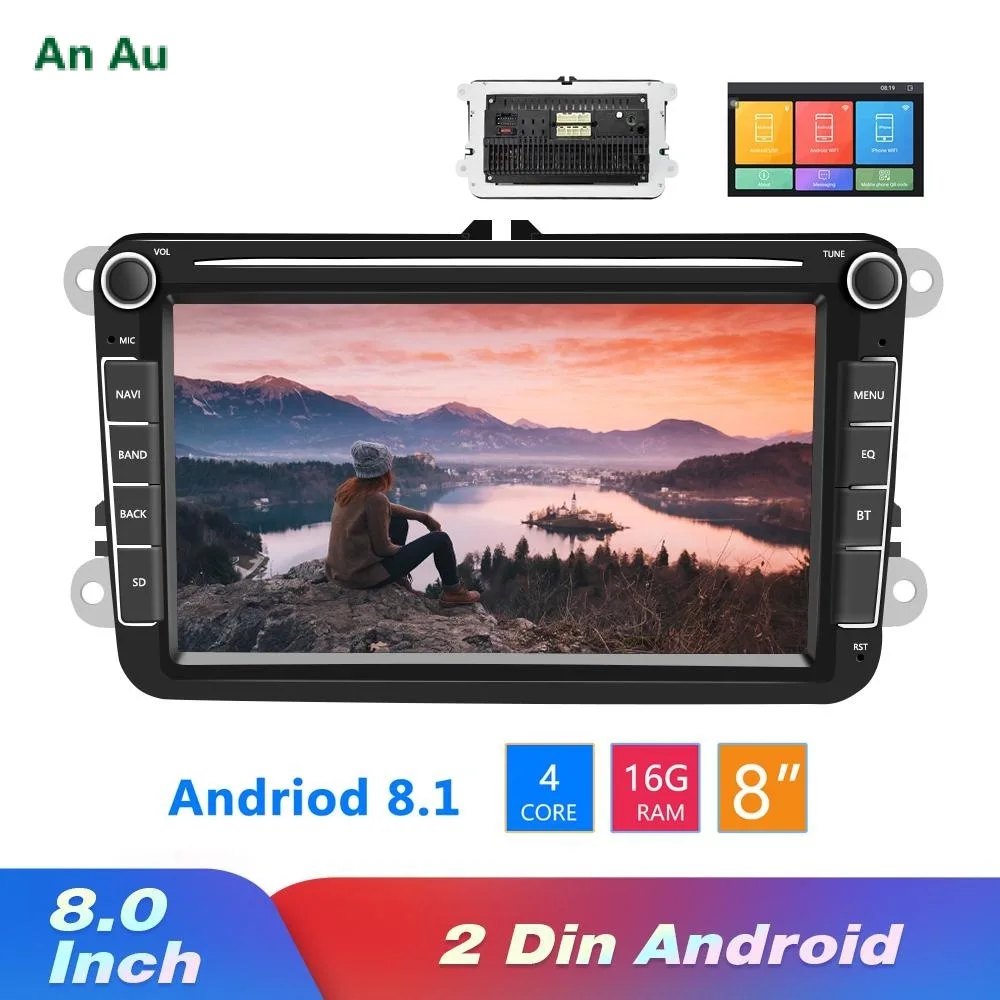 

Car MP5 Multimedia Video Player GPS Radio 8-inch Capacitive Touch Screen Bluetooth Hands-free Calling 1024*600 Android 8.1 2Din