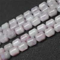 11 14mm natural smooth kunzite cylindrical shape stone beads for diy necklace bracelet jewelry making 15 free delivery