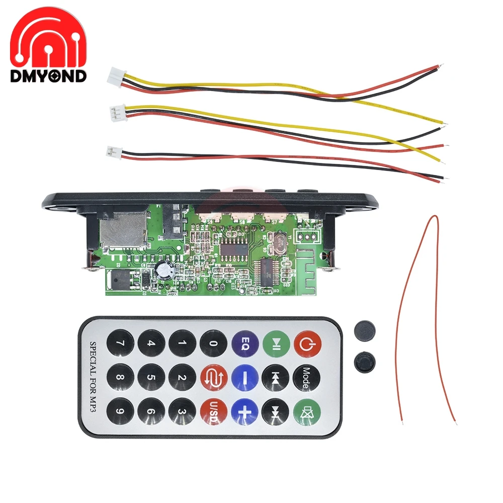 DC 5V 12V светодиодный Car FM Bluetooth MP3 Plaer звуковая карта декодер плата модуль для
