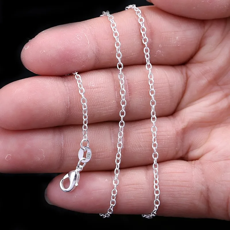 

8 Sizes Simple Fashion Thin Gift Unisex Woman Travel Cross Silver Platin Pendant With Chain Necklace Decoration