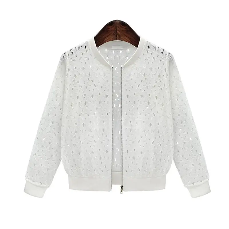 

Women's Jacket New Arrival Women's Solid Lace Stitching Baseball Jacket Stand-up Collar Stand-collar Bomber Jacket Jacket Down