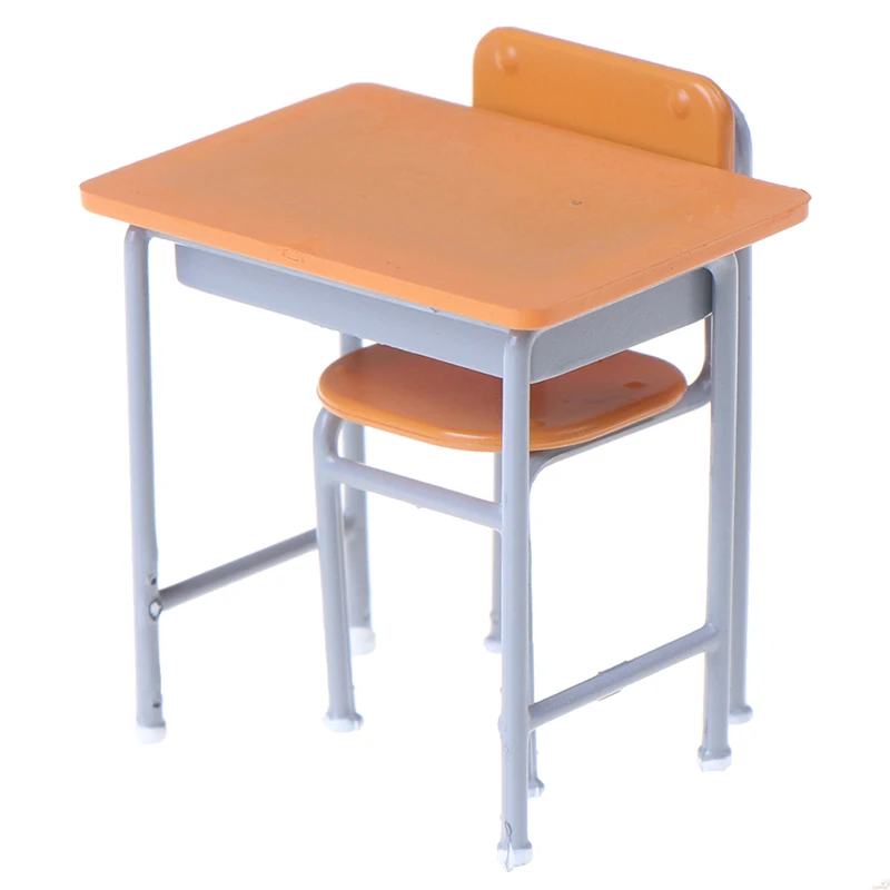 

1 набор (стул и стол) учебный стол для миниатюрного кукольного домика и стулья для детей, игрушечный стол для учащихся кукол