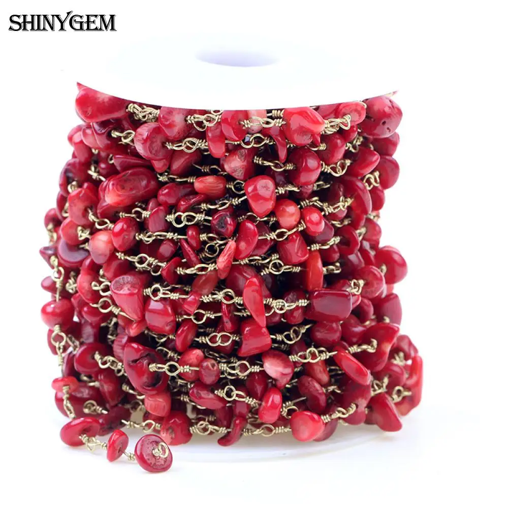 Цепочка Из Бисера ShinyGem 5 м/лот с натуральным турмалином стразами и камнями