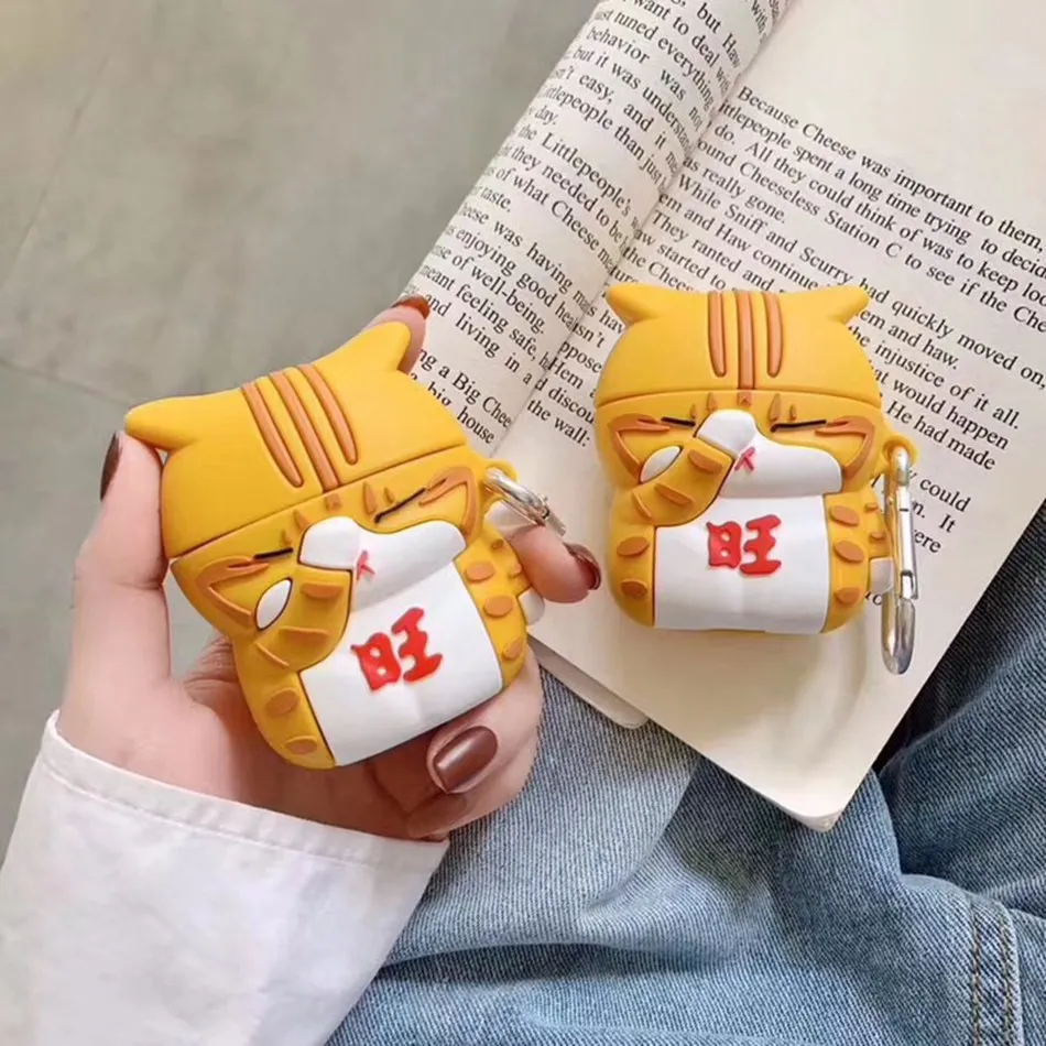 3D чехол для наушников s для AirPods 2 Чехол милый эльф мяч мультфильм для Apple Air Pods Защитная крышка для Earpods чехол для наушников кольцевой ремешок