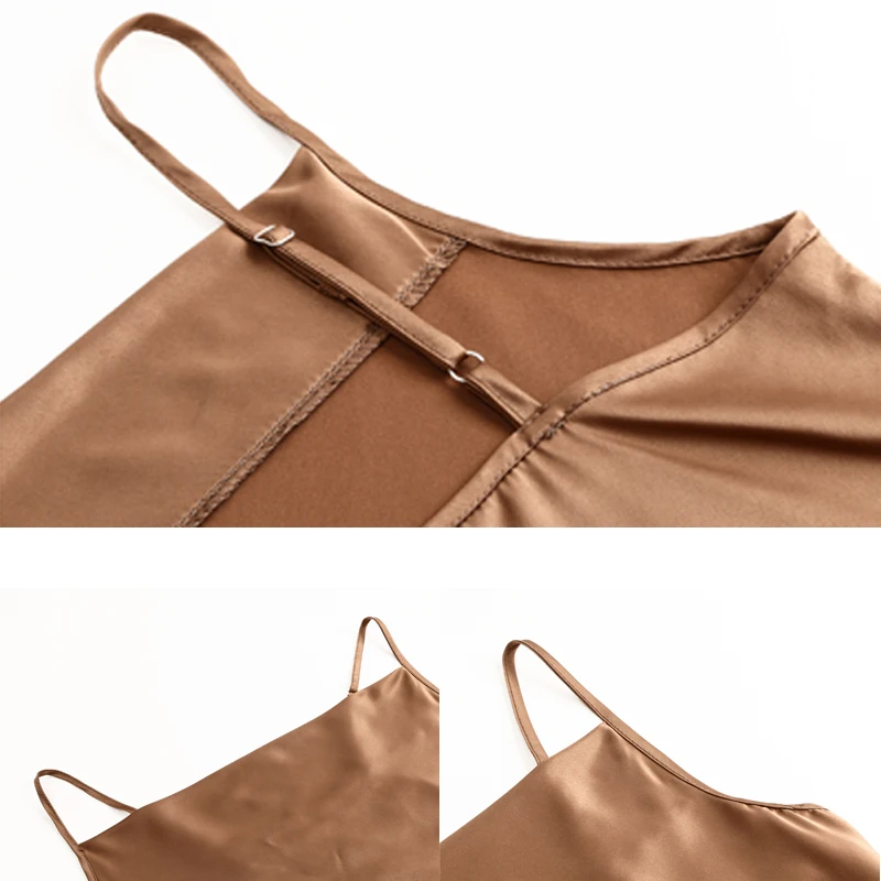 Женский Атласный топ без рукавов FORERUN однотонный на тонких бретелях 6 цветов для