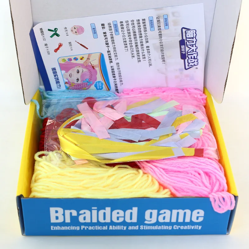 

Renbo Game Braid Hair Play House Hand-Eye Coordination Intellectual Fun Children's Desktop Toys Braided Game