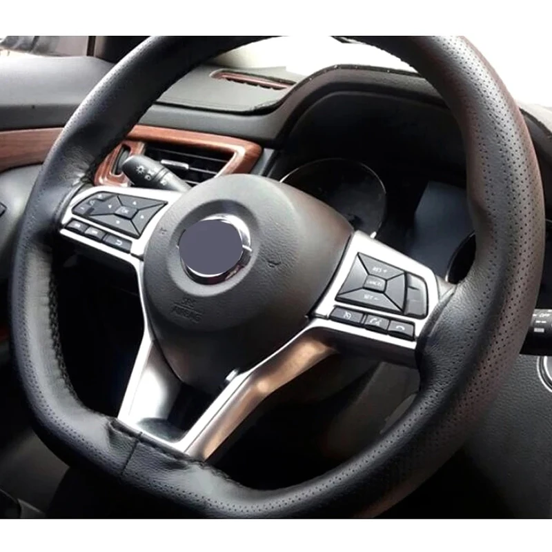 Для Nissan Qashqai J11 2018-2019 Внутренняя крышка кнопки рулевого колеса отделка ABS матовые