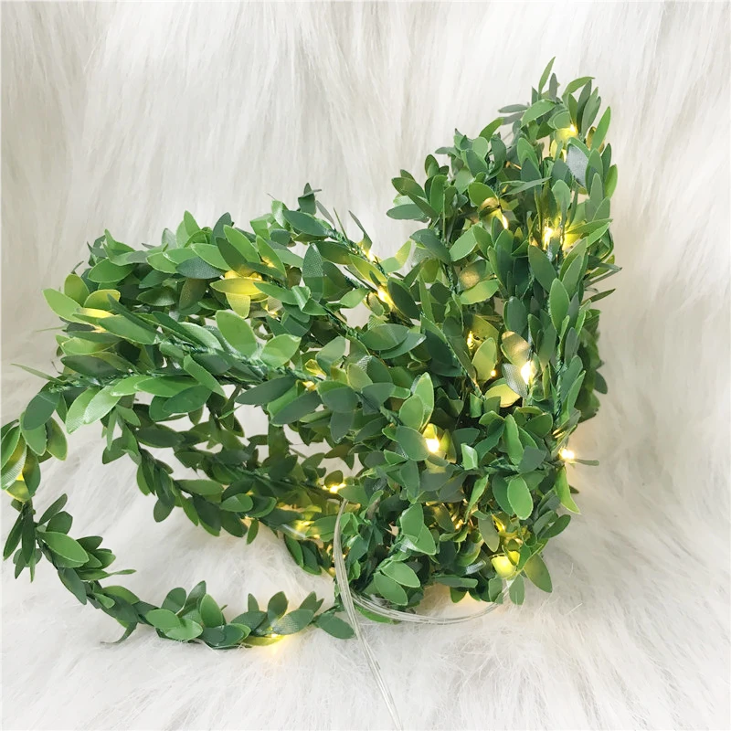 Светодиодный лист плюща гирлянды сказочные свадебные огни AA батарея работает