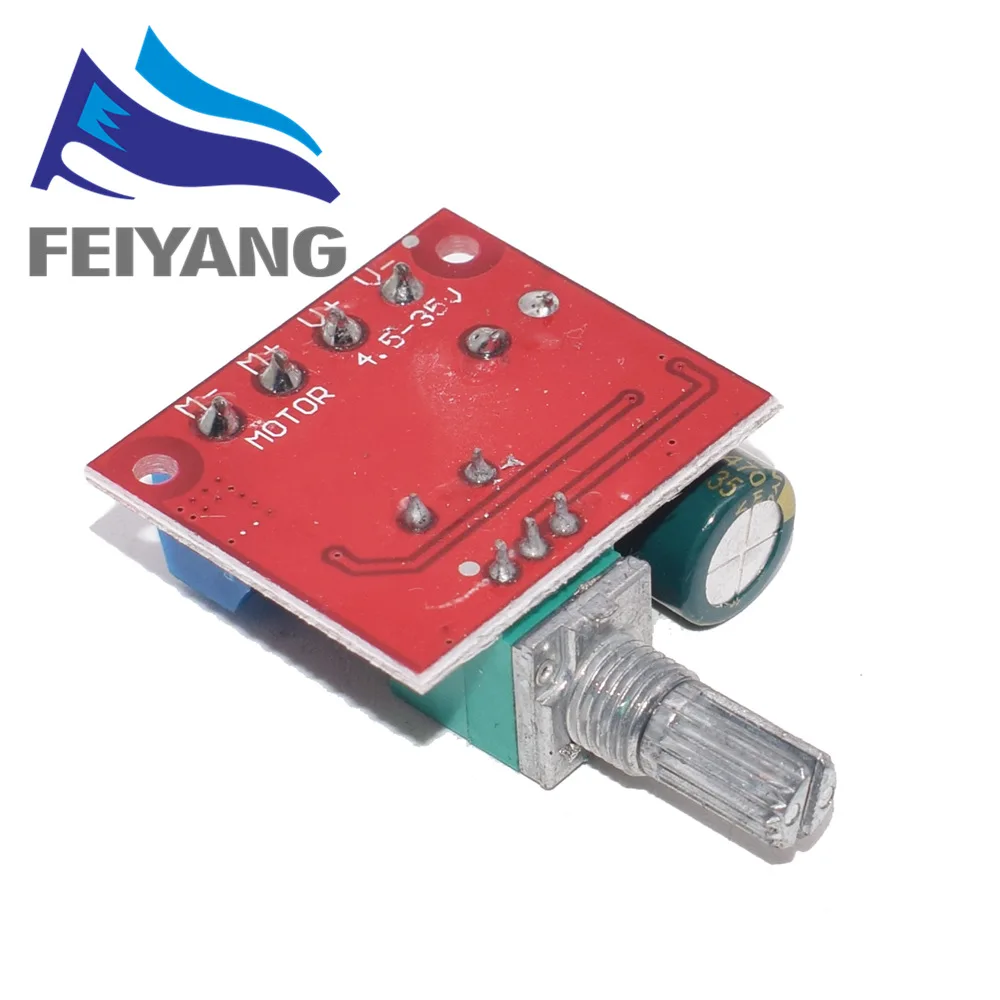 1PCS Mini 5A PWM Max 90W DC Motor Speed Controller Board Module DC-DC 3V-35V Control Switch LED Dimmer | Электронные компоненты