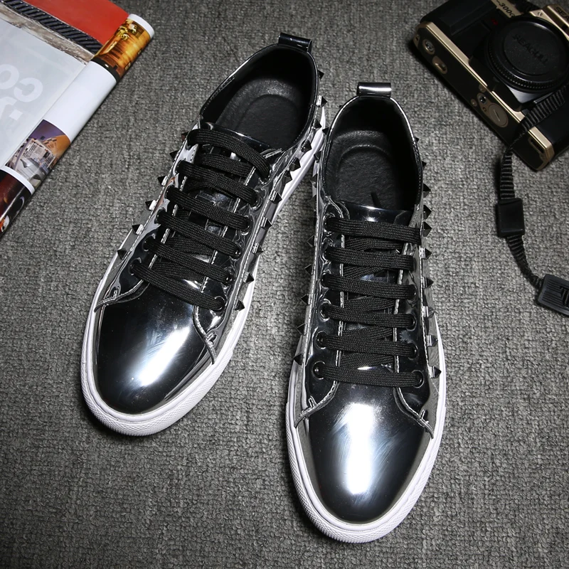 Мужская обувь IGxx с металлическими заклепками и шипами кожаная для мужчин модная