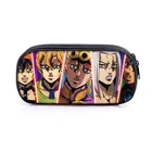Чехол для карандашей с рисунком из аниме Невероятные приключения Джоджо для мальчиков и девочек, школьные мешочки, Детская сумка для ручек для учеников, Детский кошелек
