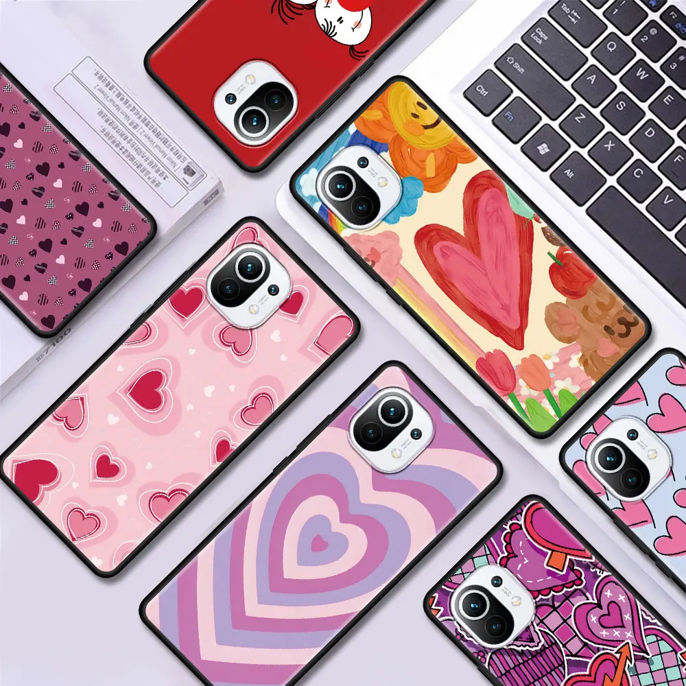 

Love Heart Silicone Case for Xiaomi Mi 10T Pro Note 10 11 Lite 5G 9T A2 8 Lite CC9 Pro CC9E 9 Pro 5G Back Phone Cover