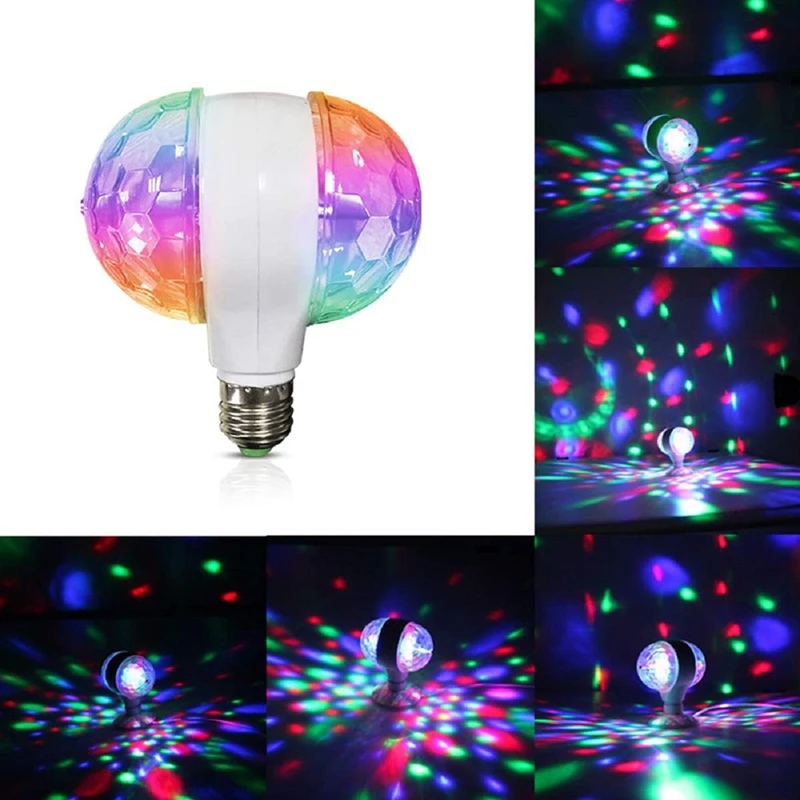 

Disco Ball Light Strobe Light-6W Multicolor Led Party Light Dj Stage Bulb Decoration for Festival, Birthday, Bar