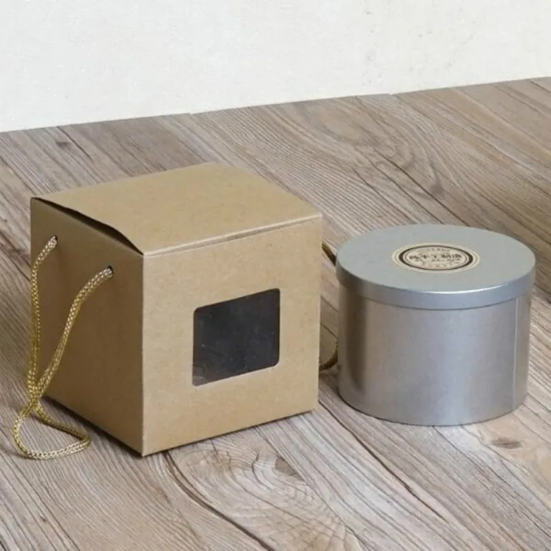 Оптовая продажа Подарочная коробка с окном 2 размера коричневая для торта