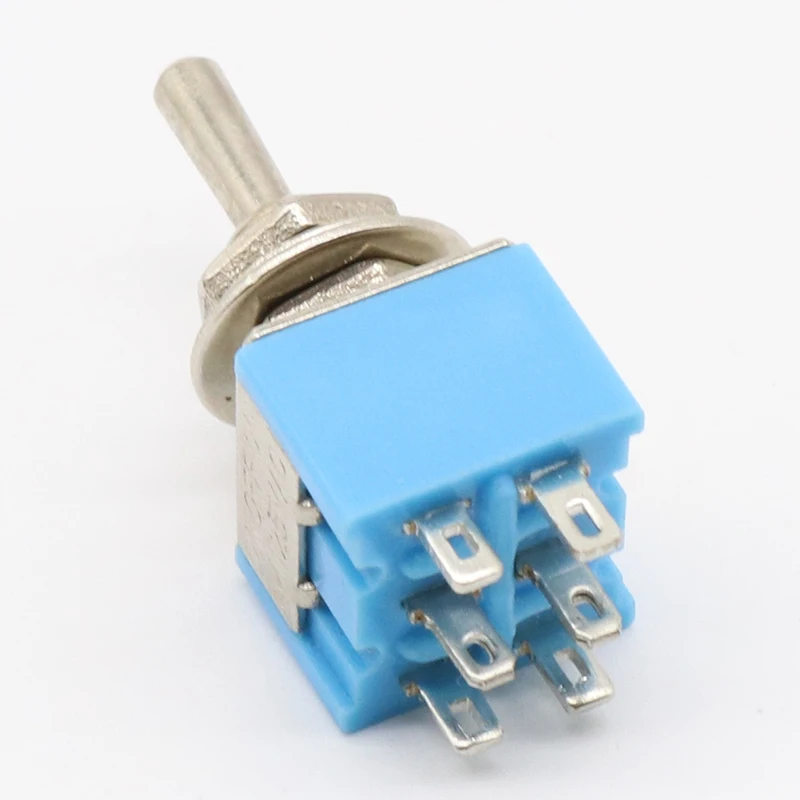 Акция! 5 шт. 3 позиционный миниатюрный переключатель 2P2T DPDT ВКЛ ВЫКЛ 6 А 125