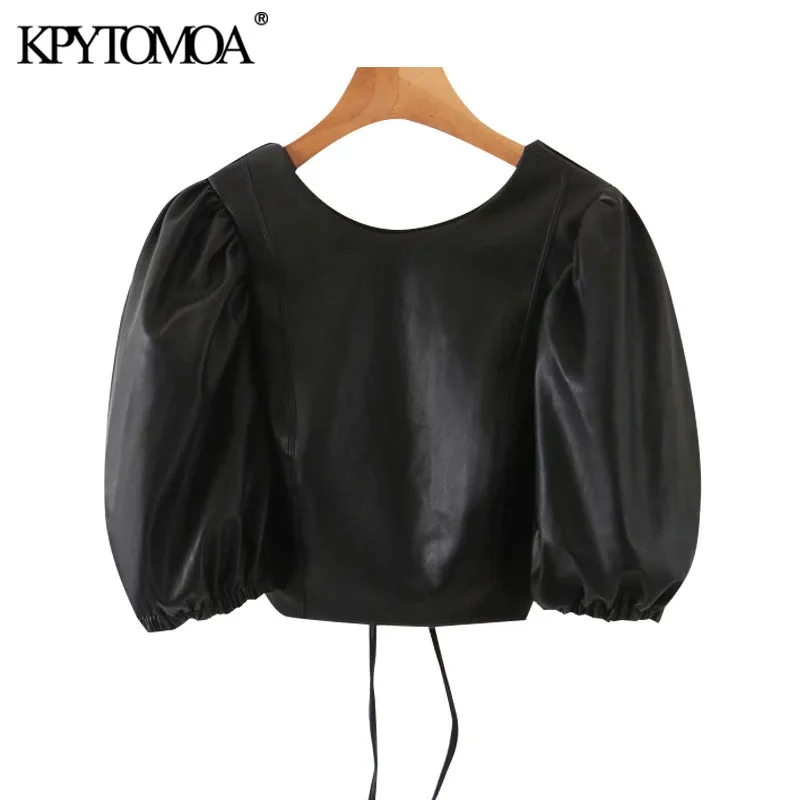 KPYTOMOA Женская коллекция 2020 года сексуальные модные укороченные блузки из