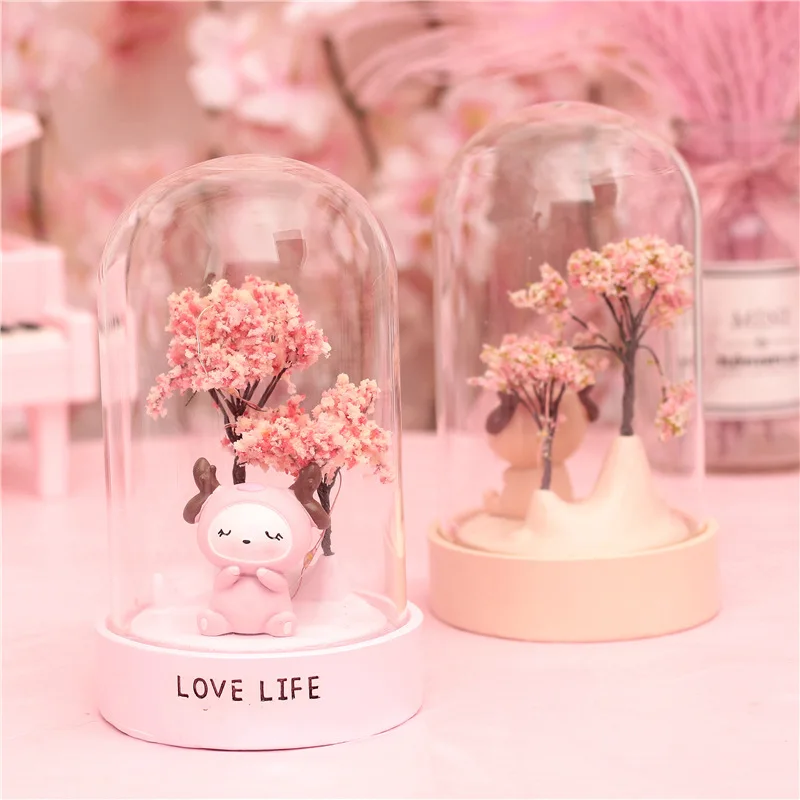 Светодиодный Ночной светильник в виде вишни и оленя светодиодный ночной