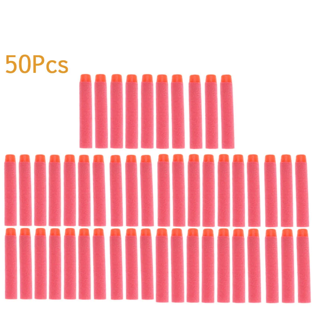 50Pcs-Red 30/50/100 шт. EVA мягкие пули для водомет Nerf Darts дырочку головы 7,2 см заправка игрушка дартс пистолет пули для настрйки серии Бластеры - Цвет: 50Pcs-Red