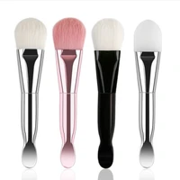 1pc double ended makeup brushes soft bristle silicone brush face mask brush diy mud stirring skin cosmetic mixing maquiagem