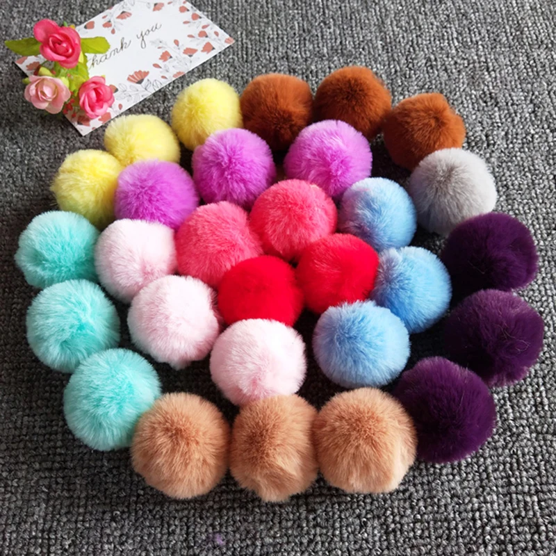 

5Pcs Fluffy Plush Balls Soft Pompones Faux Fur Pompom DIY Kids Toys Wedding Decor Pom Poms Felt Ball Sewing Craft Supplies Gifts