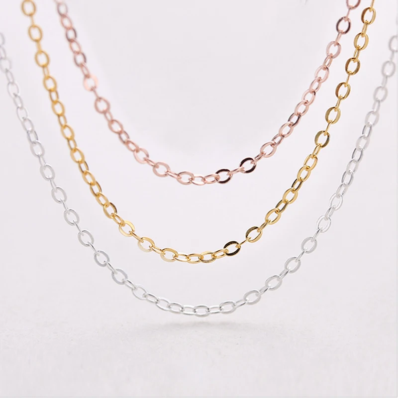 Цепочка JUYA с золотым наполнителем женская ожерелье из панцирной цепи 50-55 см